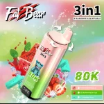 geekbarvap-Fat-bear-80k-puffs—Strawberry lce + Watermelon lce + Bubble Gum