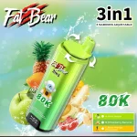 geekbarvap-Fat-bear-80k-puffs—Green Apple (Sour)+StrawberryBanana+ Sour Mango Pineapple